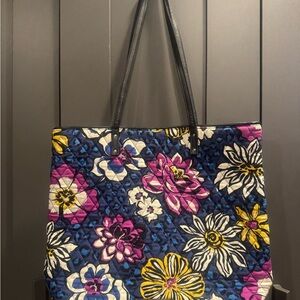 Vera Bradley Floral Tote - Blue, Pink, Yellow